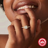 Luxury Women's Geometric Silver Ring With Electroplating
