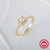 Luxury Women's Geometric Silver Ring With Electroplating