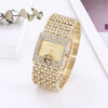 Luxury Women's Quartz Watch Stainless Steel Alloy Rectangle Dial Leisure Style