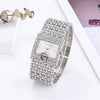 Luxury Women's Quartz Watch Stainless Steel Alloy Rectangle Dial Leisure Style