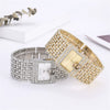 Luxury Women's Quartz Watch Stainless Steel Alloy Rectangle Dial Leisure Style