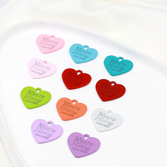 Macaron Baking Jewelry Accessories Bracelet Pendant Acrylic Doublesided Heart Hanging Ornaments Paint