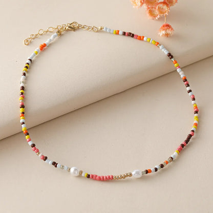 Simple Style Geometric Beaded Women's Necklace