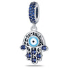 Magic Eye Series Blue Eyes Beads Panjia White Copper Silver Plated Dripping Oil Style