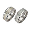 Magic Ring Stainless Steel With Dripping Oil Treatment Letters Numbers Text Luminous Fluorescent