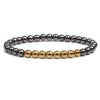 Magnetic Black Gallstone Geometric Style Unisex Electroplated Bracelet