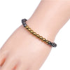 Magnetic Black Gallstone Geometric Style Unisex Electroplated Bracelet