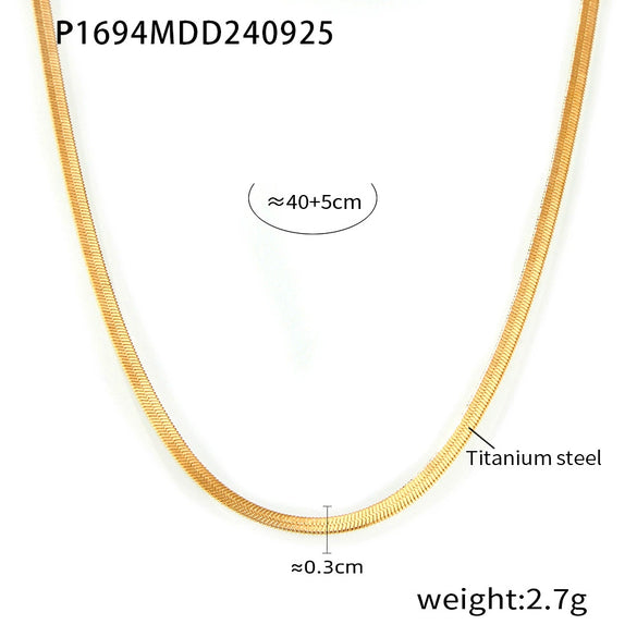 Maillard Style Autumn Winter Stacked Oval Tiger Eye Stone Pendant Necklace Light Luxury Stainless Steel Non Fading Regular Chain Electroplated