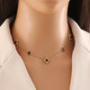 Maillard Style Geometric Stainless Steel Necklace Suit With O Chain And Electroplating Design