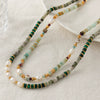 Malachite Freshwater Pearl Stone Handmade Retro Geometric Women's Necklace