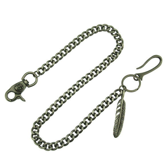Male Hiphop Style Metal Hollow Leaves Waist Chain Pendant Decorative Pants Chain