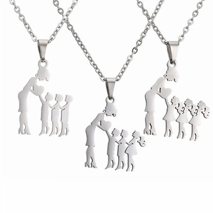 Mama Human Stainless Steel Plating Pendant Necklace