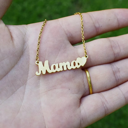 Mama Letter Alloy Titanium Steel Plating Mother's Day Women's Necklace