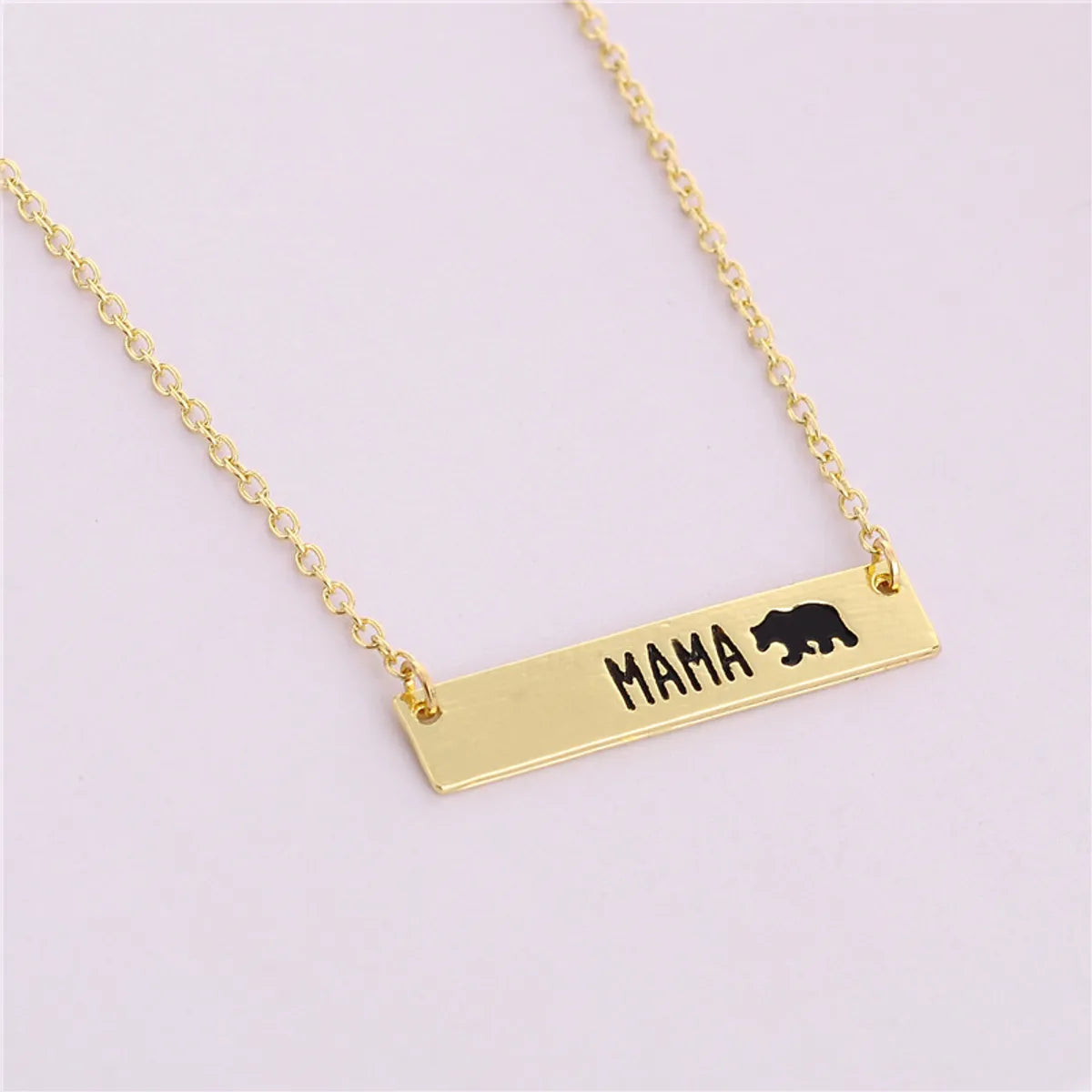 Mama Letter Bear Alloy Plating Mother'S Day Women'S Necklace