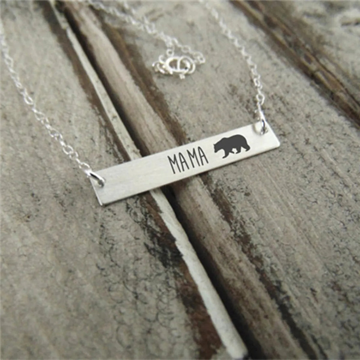 Mama Letter Bear Alloy Plating Mother'S Day Women'S Necklace