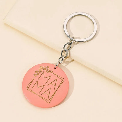 Mama Letter Solid Color Wood Mother'S Day Women'S Bag Pendant Keychain