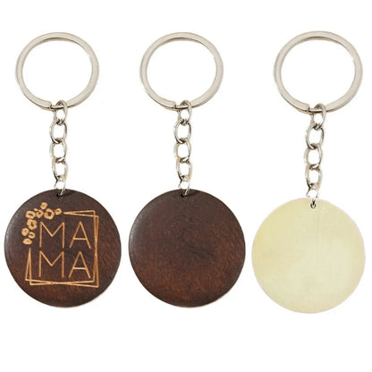 Mama Letter Solid Color Wood Mother'S Day Women'S Bag Pendant Keychain