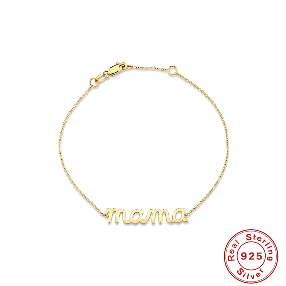 Mama Letter Sterling Silver Plating Bracelets