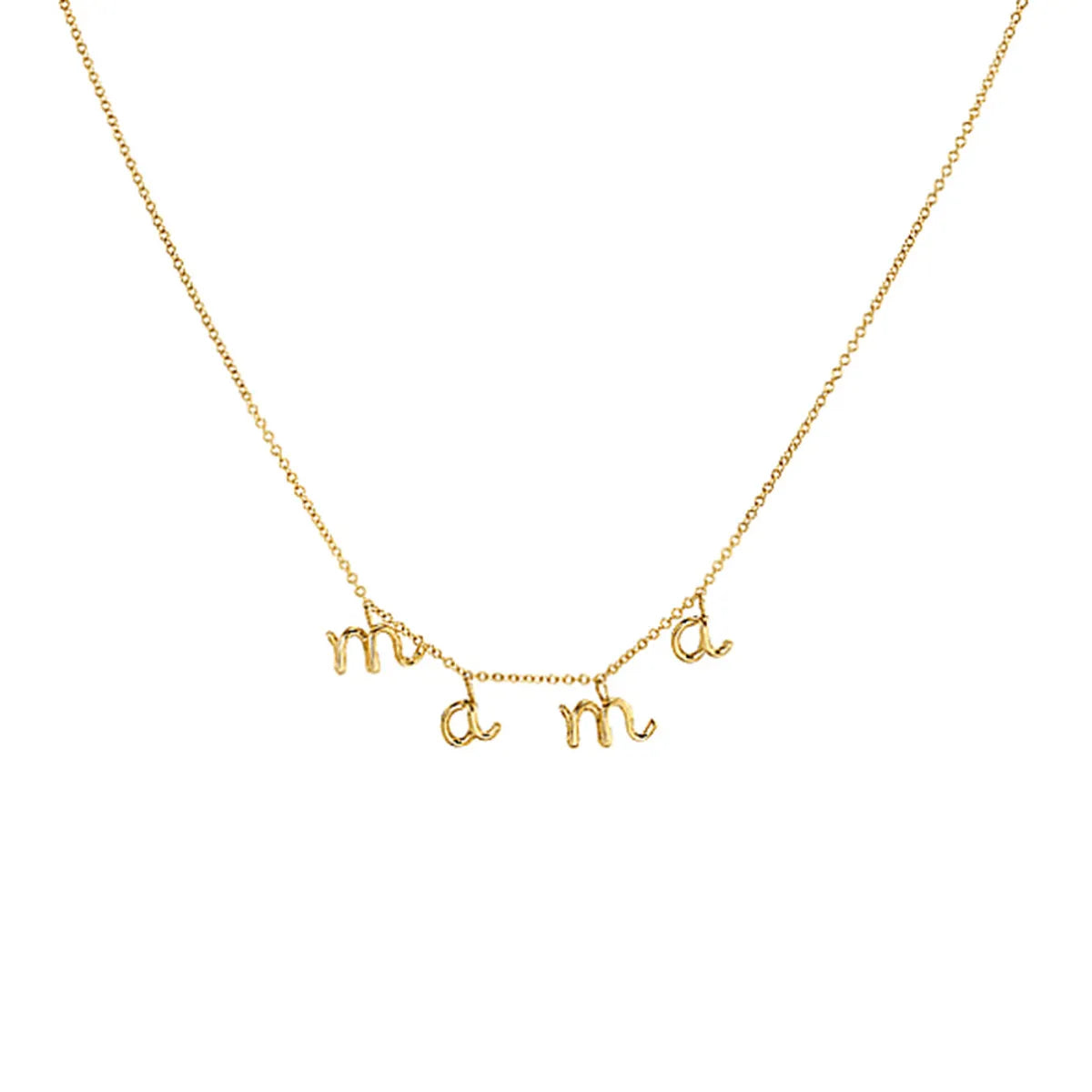 Mama Letter Sterling Silver Plating Necklace