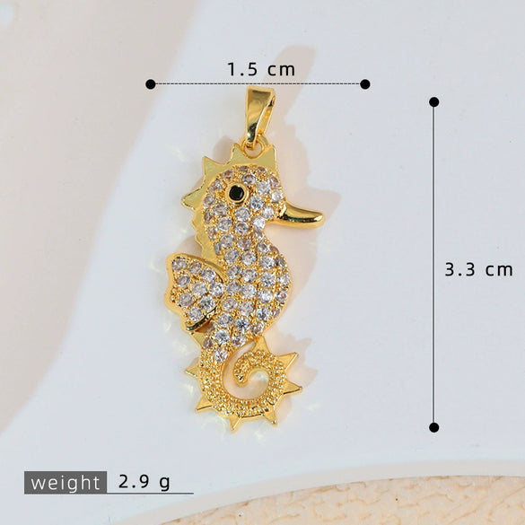 Marine Animal Zodiac Copper Jewelry Accessories Pendant Electroplated