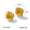 Marine Element Geometric Stainless Steel Electroplated Women's Fashion Earrings