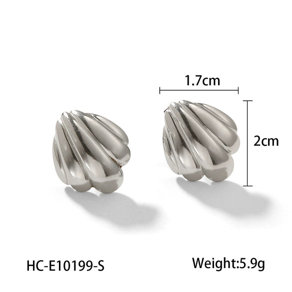 Marine Element Geometric Stainless Steel Electroplated Women's Fashion Earrings