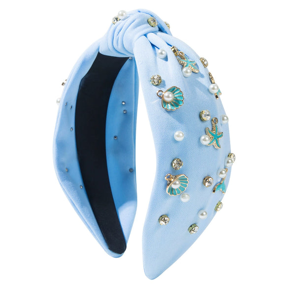 Marine Elements Mermaid Women's Alloy Shell Diamond Headband Hair Accessories
