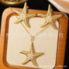 Marine Elements Starfish Conch Bow Jewelry Set