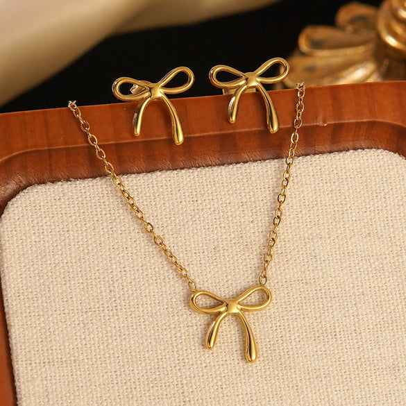 Marine Elements Starfish Conch Bow Jewelry Set