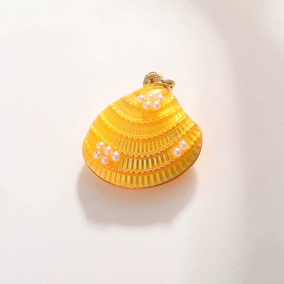 Marine Jewelry Accessories Copper Animal Style Shell Starfish Conch Fish Pendant Electroplated