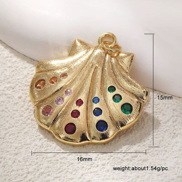Marine Jewelry Accessories Copper Animal Style Shell Starfish Conch Fish Pendant Electroplated