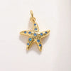 Marine Jewelry Accessories Copper Animal Style Shell Starfish Conch Fish Pendant Electroplated