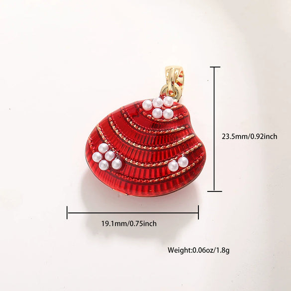 Marine Jewelry Accessories Copper Animal Style Shell Starfish Conch Fish Pendant Electroplated