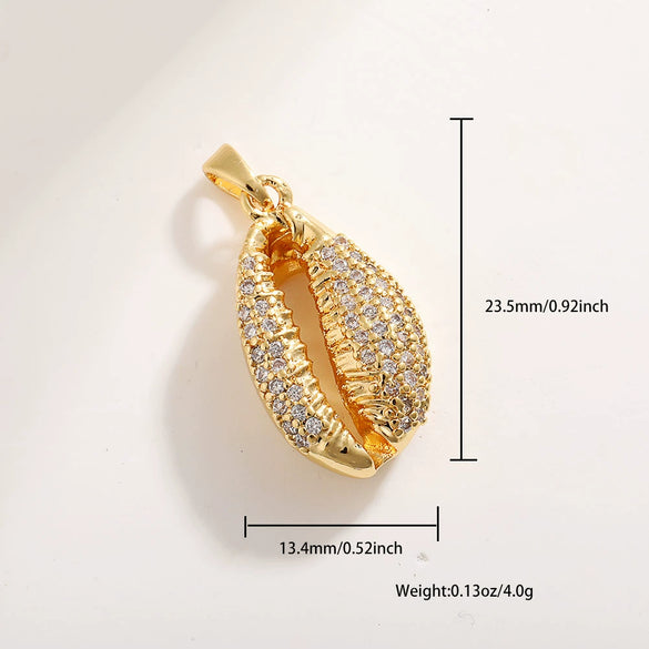 Marine Jewelry Accessories Copper Animal Style Shell Starfish Conch Fish Pendant Electroplated