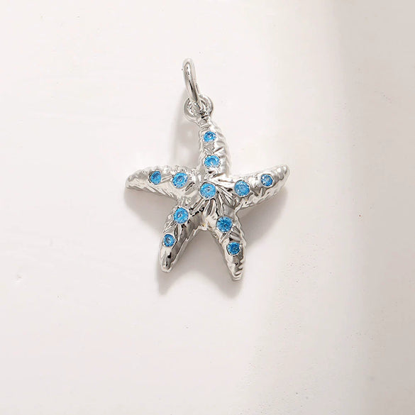 Marine Jewelry Accessories Copper Animal Style Shell Starfish Conch Fish Pendant Electroplated