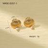 Marine Scallop Stainless Steel 18K Electroplated Retro Women's Earrings