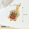 Marine Series Animal Turtle Pendant Necklace Copper Microinlaid Electroplating