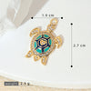 Marine Series Animal Turtle Pendant Necklace Copper Microinlaid Electroplating