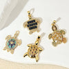 Marine Series Animal Turtle Pendant Necklace Copper Microinlaid Electroplating