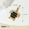 Marine Series Animal Turtle Pendant Necklace Copper Microinlaid Electroplating