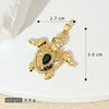 Marine Series Animal Turtle Pendant Necklace Copper Microinlaid Electroplating