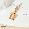 Marine Series Animal Turtle Pendant Necklace Copper Microinlaid Electroplating