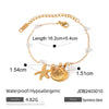 Marine Series Pearl Starfish Shell Necklace Jewelry Stainless Steel Titanium Steel Geometric Electroplated For Women