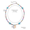 Marine Series Shell And Rice Beads Handmade Geometric Necklace
