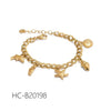 Marine Series Stainless Steel And Titanium Steel Necklace With Starfish And Shell Pendant Electroplated Animal Patterned