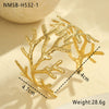 Marine Style Coral Starfish Shell Exaggerated Titanium Steel Bracelet Stainless Steel Plated 18K Gold Jewelry