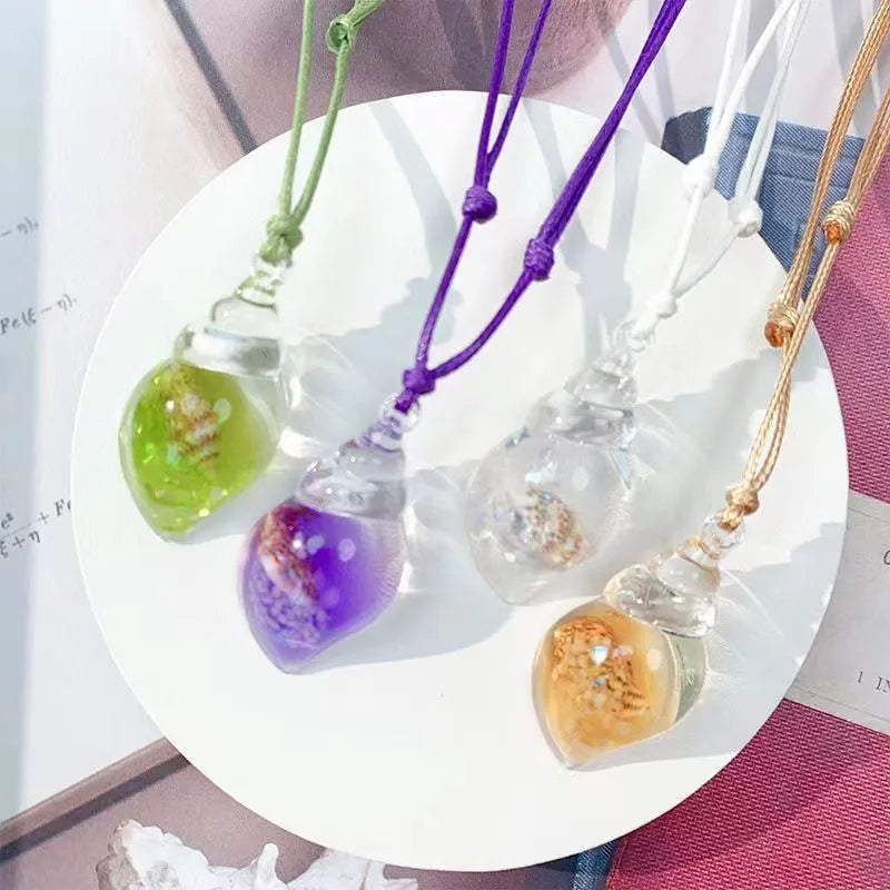 Marine Style Simple Style Conch Artificial Crystal Wholesale Pendant Necklace