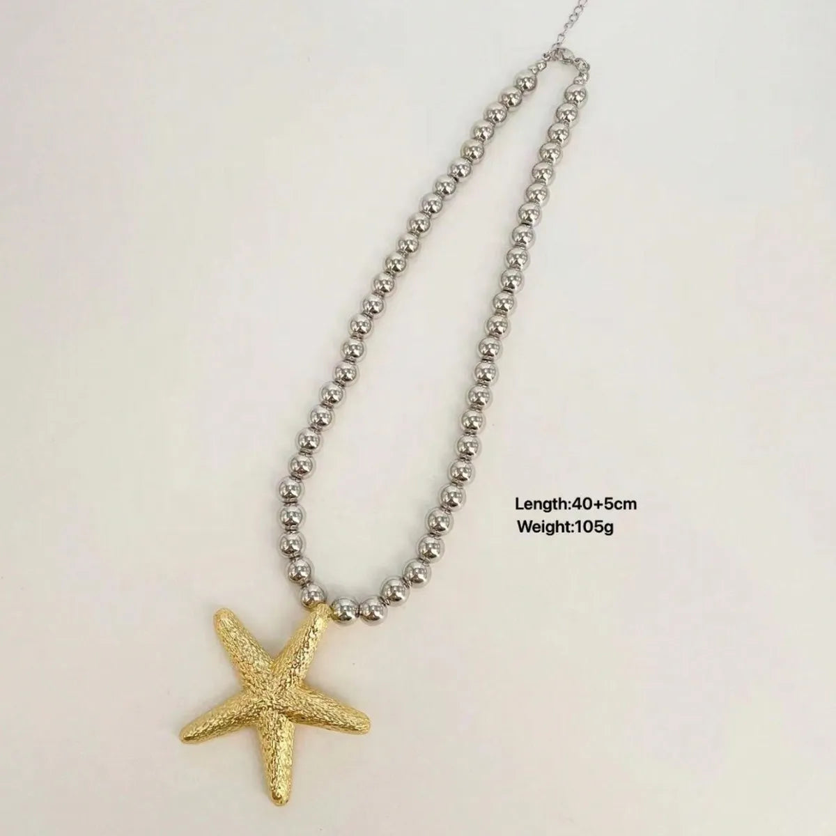 Marine Style Simple Style Starfish Conch Imitation Pearl Alloy Wholesale Pendant Necklace