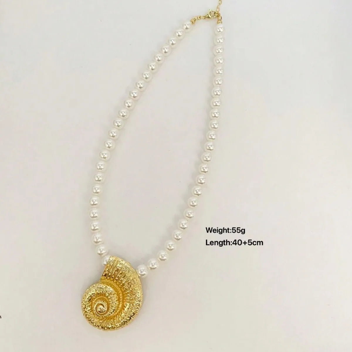 Marine Style Simple Style Starfish Conch Imitation Pearl Alloy Wholesale Pendant Necklace