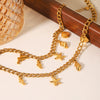 Marine Style Stainless Steel And Titanium Steel Animal Zodiac Pendant Necklace And Bracelet For Women With Electroplating